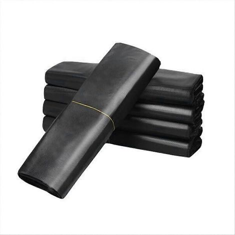 Grand Capacity noir plastique Garbage sacs lot de 100 pièces-avec manches (1/5)