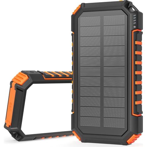 Batterie externe solaire 20000 mAh, chargeur USB solaire, charge rapide (1/5)