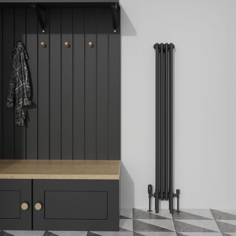 Warmehaus Traditional Black Quadruple Column Radiator 1500x200mm (1/5)