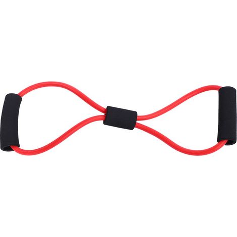 Élastique élastique de résistance pour l'entraînement, corde élastique, tube de fitness pour le yoga et la salle de sport (rouge) (1/5)