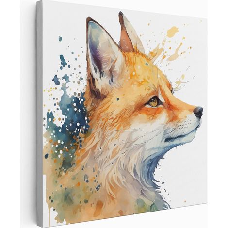 Tableau toile Enfants Carré - Renard - 30x30 cm (1/2)