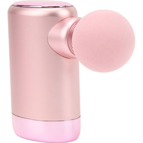 Mini-Taschenmassagegerät für Tiefengewebsmassage, Perkussionsmassagegerät mit 3 Massageköpfen für Sportler, lindert Muskelermüdung, pink (1/5)