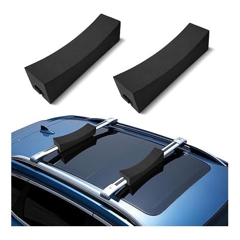Universal Roof Bars 80 kg Load, Car Mount with EVA Pads, Compatible with Kayak Bike Carriers, Quick Assembly without Tools, Ideal for Camping, Travel, Water Sports (1/5)