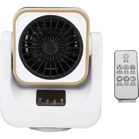 2-in-1 Kühl- und Heizgerät, 1000 W elektrischer Tischventilator mit LED-Digitalanzeige (1/5)