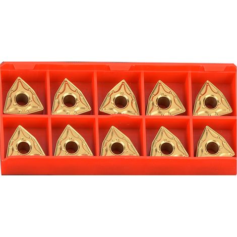 Lot de 10 plaquettes carbure WNMG 432 / WNMG0804 pour tour CNC, outils de coupe en acier. (1/5)