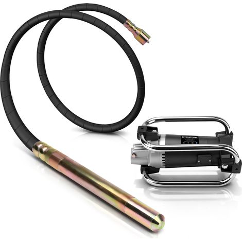 Vibreur à Béton 3200W 6800U/min Moteur Puissant - Mains Libres, 6M-Ø35mm Aiguille Vibrante, Vibrateur de Béton électrique, Vibreur à Main Boîtier en Aluminium (avec Une Couche Isolante)