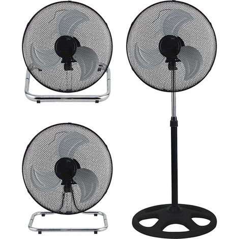 Vinco ventilatore elettrico tris mesh grill h1500 70750 portatile