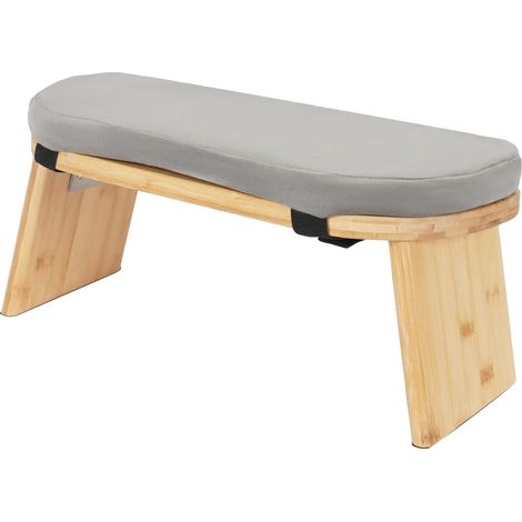 Silla de meditación, diseño acolchado, estabilidad antideslizante, GRIS CLARO (1/2)