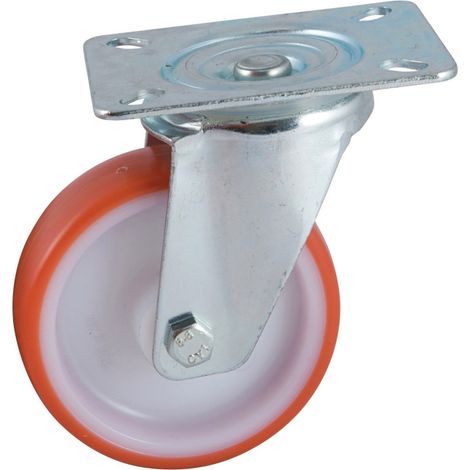 Avl AVL D125 Rueda giratoria de poliuretano rojo 125 mm