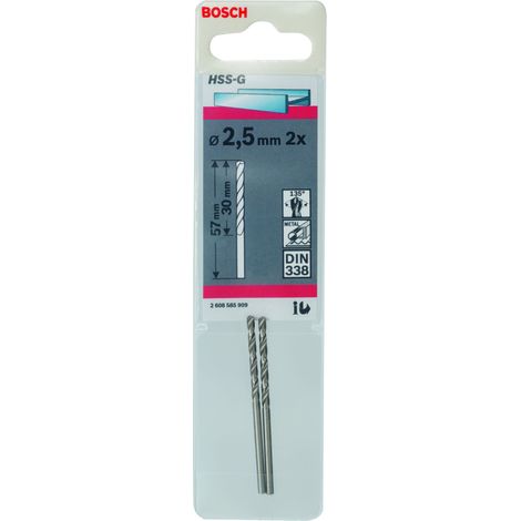 Broca para metal HSS-G DIN 338 (25 x 30 x 57 mm)  BOSCH 2608585909