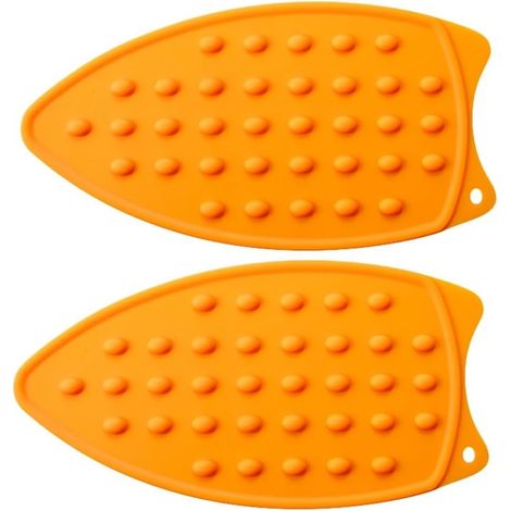 Mini plancha de silicona resistente al calor, soporte de planchado portátil para viajes y mini plancha para acolchado, naranja, fácil de usar.