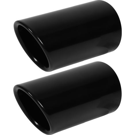 Embouts d'échappement noirs brillants en acier inoxydable, sortie de tuyau arrière, pièce de remplacement auto pour A4 B8 Q5, kit double (1/5)