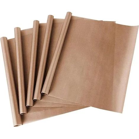 5 feuilles de papier cuisson en téflon réutilisable, adaptées aux autocuiseurs antiadhésifs, 40 x 60 cm. (1/3)