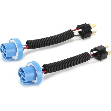 Adaptateur automobile H4 mâle vers 9007 femelle, adapté à l'installation de phares, universel plug-and-play, 12V-24V. (1/5)