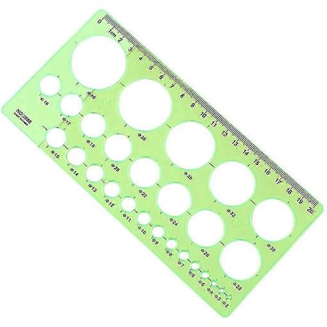 Gabarit de cercle multifonctionnel (vert) Creative Geometry pour dessiner 26-27 (1/5)