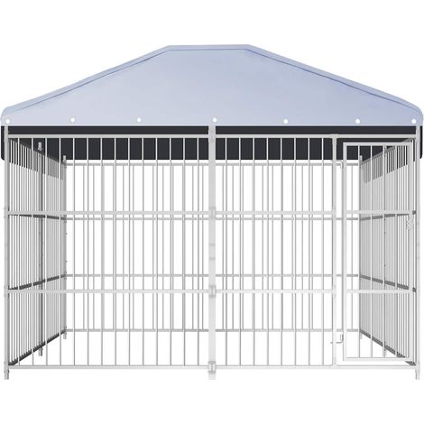 Maison Exclusive - Outdoor-Hundezwinger mit Überdachung 300×300×2 (1/5)