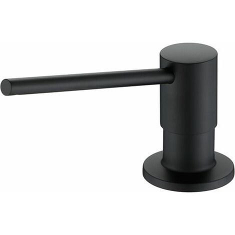 Spülbecken-Seifenspender, Edelstahlspender mit Verlängerungsschlauch, Messinggehäuse und langem, flexiblem Schlauch für die Untertischflasche - AquaForge