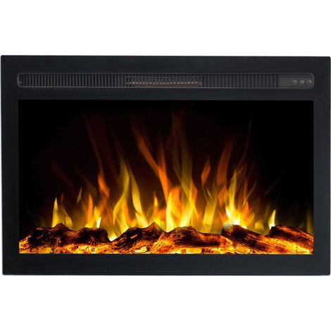 Emotion Flame Infinity 66 - 750/1500 W - Inserto eléctrico para chimenea - fuego premium - empotrado - 66x14x50 cm - chimenea LED con calefacción