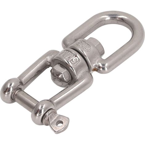 Manille à double mâchoire professionnelle robuste en acier inoxydable 304, dispositif de manille à enroulement pour corde d'escalade et balançoire 5 mm/0,20 po (1/5)