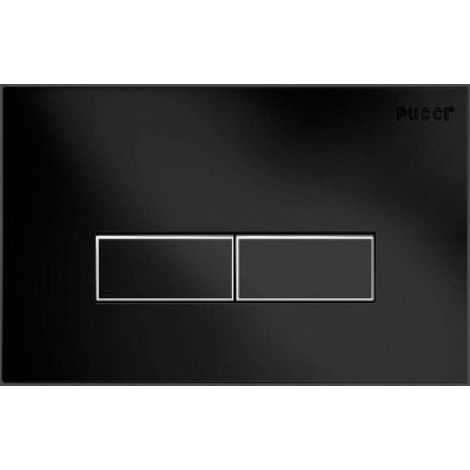 Placca nera super sottile scarico cassetta incasso eco 80170581 pucci