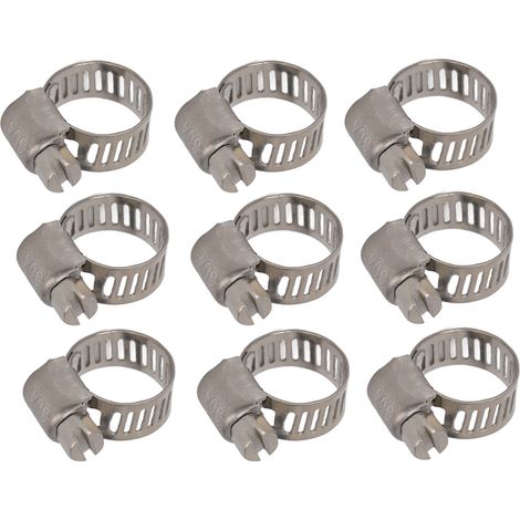 50 Stück Schlauchschellen aus Edelstahl 304, amerikanische Kraftstoffleitungsschellen für Automobile, Versand 13-19 mm (1/5)