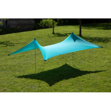 Meister Sonnensegel - 210 x 210 cm - UVA/B-Schutz - LSF50+ - Für bis zu 4 Personen - Mit Sand-Ankern - grün / Strandzelt / Sonnenschutz-Dach / Sonnenzelt / Sonnensegel / Strandmuschel / 6819500