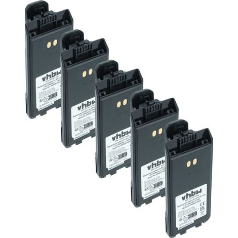 vhbw 5x Akku Ersatz für Icom BP-279, BP-280, BP-280LI für Funkgerät, Walkie Talkie (1500 mAh, 7,4 V, Li-Ion) + Gürtelclip (1/5)