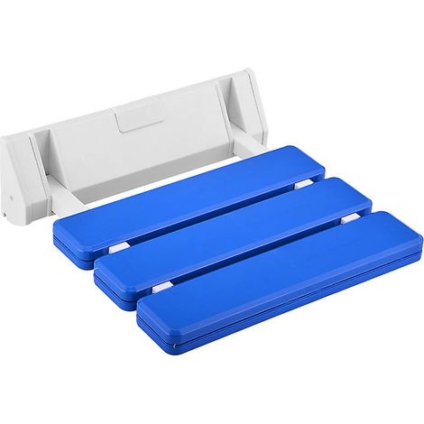 Klappbarer Duschsitz aus Aluminium und ABS, 330 x 320 x 70 mm, blau (1/5)