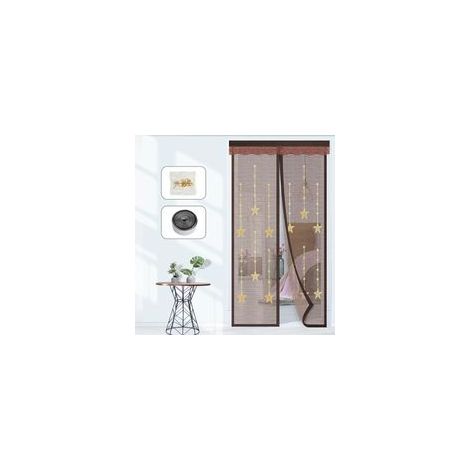 Porte moustiquaire magnétique 100x220cm – Installation sans perçage – Tissu polyester robuste – Système de fermeture magnétique