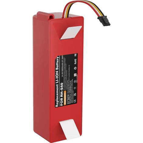 Aspirateur Robot Batterie, Capacité 6800mAh, Technologie Lithium-ion, 1 Batterie (1/2)