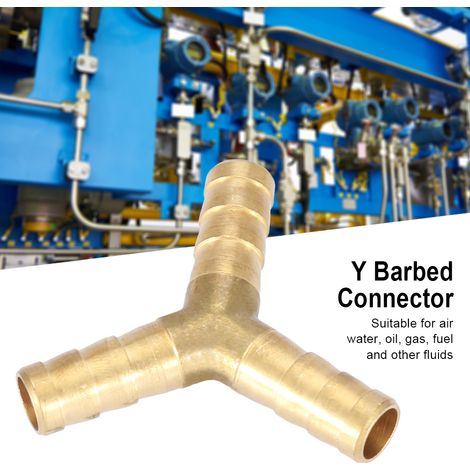 Raccord en laiton à 3 voies en Y pour tuyau, connecteur barbelé gaz eau air, diamètre extérieur 8 mm, lot de 4 pièces (1/5)