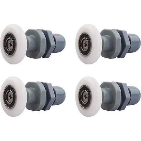Roulettes pour porte de douche (lot de 8), pour portes doubles, diamètre des roues : 27 mm, options : 19/23/25/26/27 mm, poulies de 6 mm d’épaisseur (1/5)