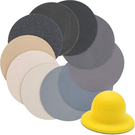 Schleifpapier 40tlg-100mm Schleifpapier mit Schlaufe Handschleifblock (1/5)