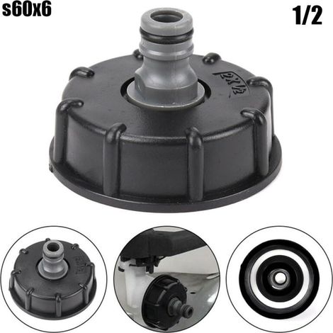 Adaptateur IBC S60x6 , sortie 1/2" (60 mm) pour cuve 1000 L (1/5)