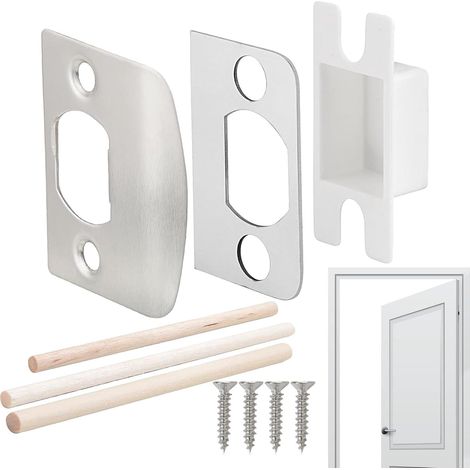 Steel exterior Security locking buckle plates strike wedges wooden