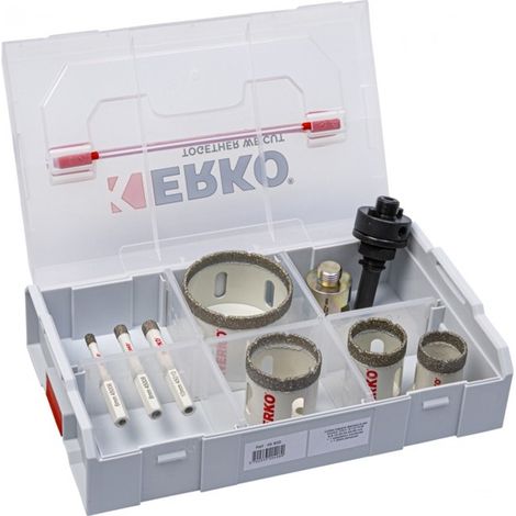 Coffret de 9 Trepans diamant Dry System Erko (1/2)