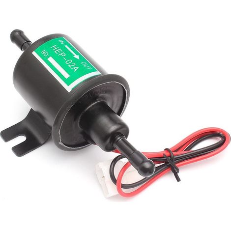 Black - Universal Electric Fuel Pump for Gasoline and Diesel 12V HEP-02A Low Pressure OEM HEP-02A Universal Electric Fuel Pump 12V for Most Cars, Carburetors, Motorcycles, and ATVs (1/5)