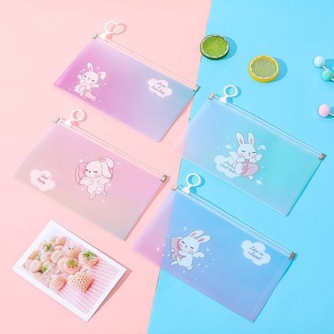 4 pièces masque jetable portable nettoyage sac en plastique masque pince de stockage étanche à la poussière anti-poussière conteneur de stockage(Ange Lapin) (1/5)