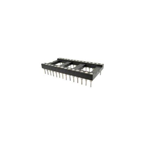 Support DIL RS PRO 28 voies, Traversant, broches Tulipe, Entraxe de 2.54mm