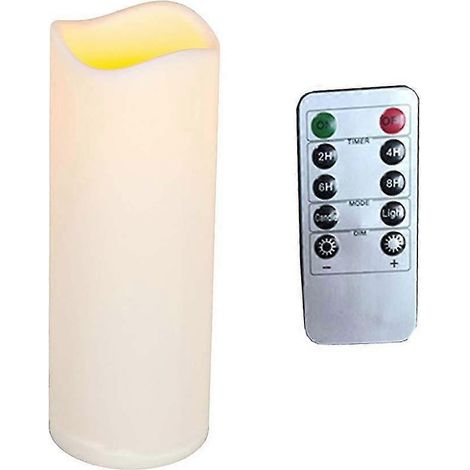Bougie LED Everlasting Glow pour intérieur/extérieur, minuterie, couleur biscuit (1/2)