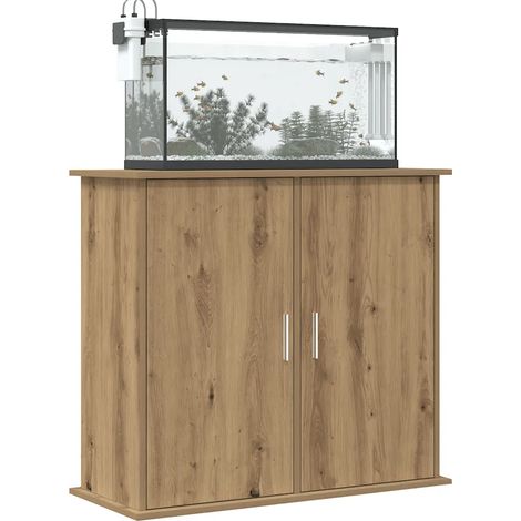 Support d'aquarium Chêne artisanal 81x36x73 cm Bois d'ingénierie (1/5)