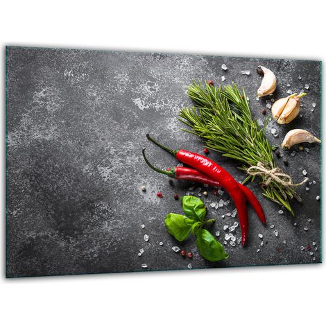 PLANCHE À DÉCOUPER EN VERRE TREMPÉ 30x22 ÉPICES (1/5)