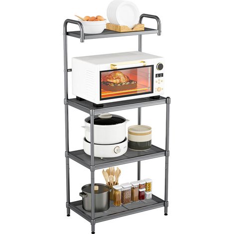 Étagère 4 niveaux de cuisine, rack micro-ondes et rangement pour vaisselle et électroménager, pour la maison (1/5)