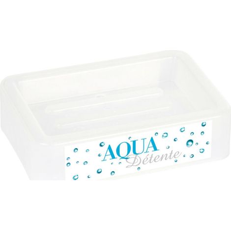 Porte Savon Imprimé "Aquaria" 12cm Blanc