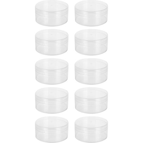 Boîte de rangement 10 pièces pour montres, perles et bijoux - Conteneur plastique pour petits accessoires 8cm (1/5)