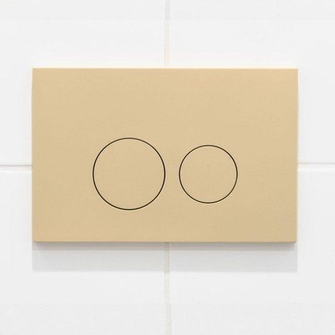 FugaFlow Plaque de commande - panneau de commande pour réservoir encastré Geberit UP320 - double chasse - boutons ronds - plastique beige