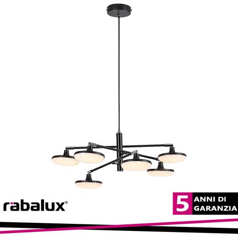 Lampada a sospensione LED Madi Rabalux 24W nera Ø60 (1/3)