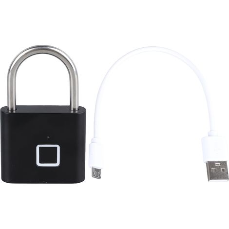 Cadenas à empreinte digitale Intelligent Étanche Bluetooth Alliage de zinc Noir Déverrouillage rapide 0.5s Sécurité élevée (1/5)
