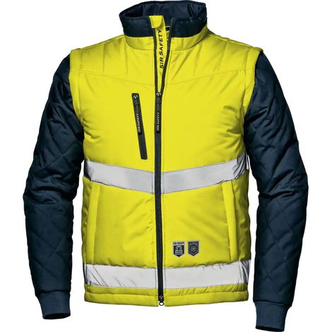 SIR SAFETY SYSTEM DRIVER Blouson de travail haute visibilité jaune et bleu Taille M