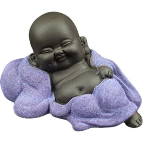 Statues de Bouddha en céramique créatives, petites statues de Bouddha mignonnes, moine, figurines, artisanat créatif pour bébés, poupées, ornements, cadeau chinois, céramiques d'art et d'artisanat dél (1/5)